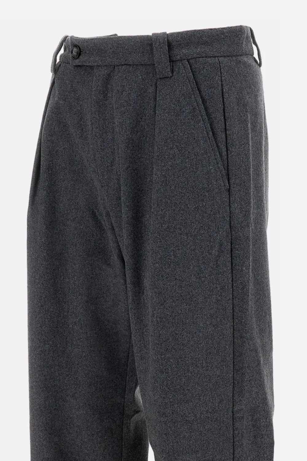 Pleated Wool-Blend Trousers