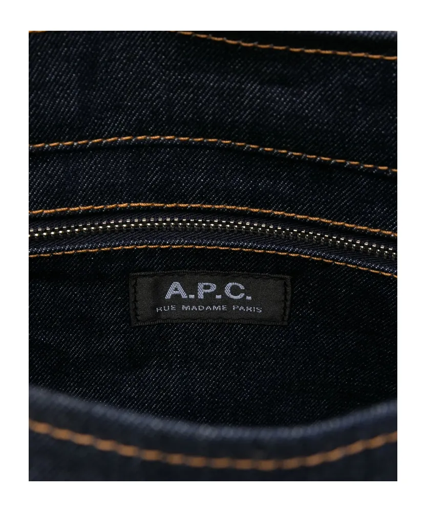 Medium Logo-Detail Denim Tote Bag