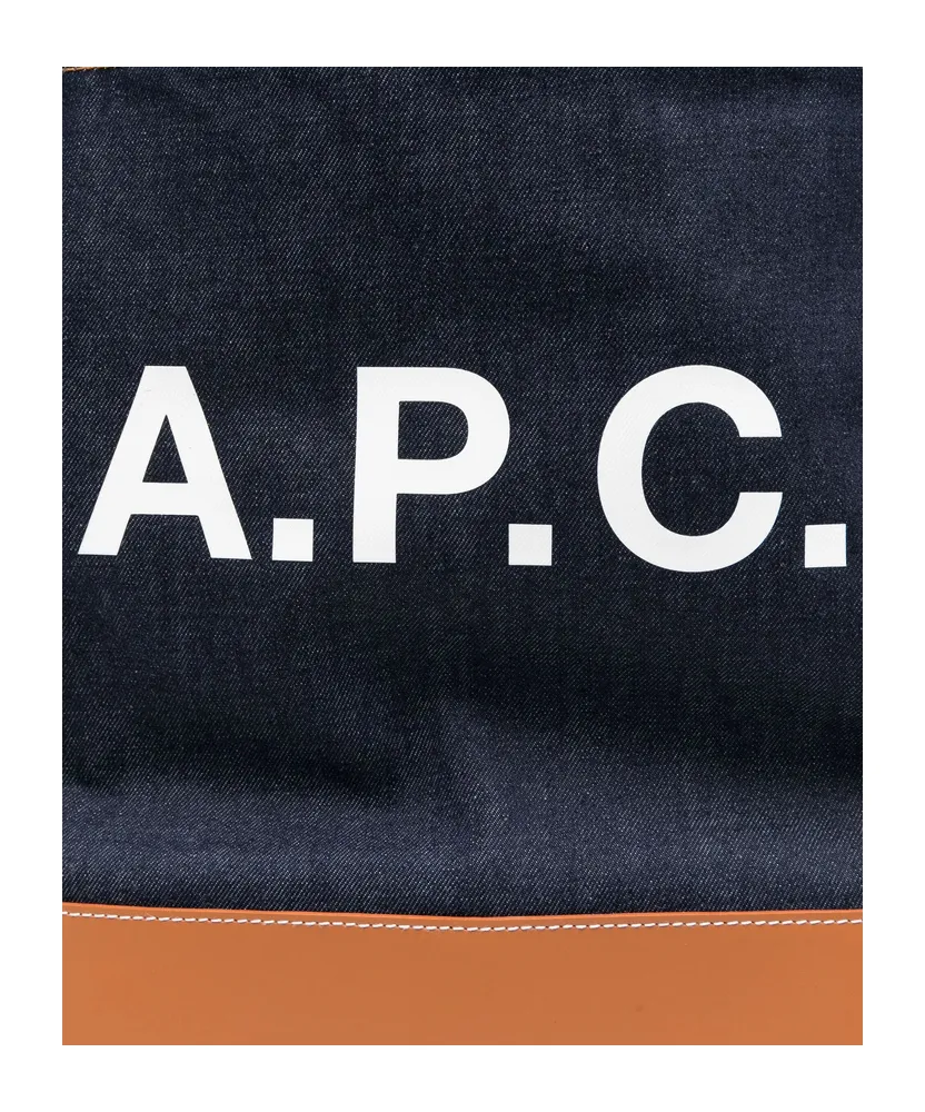 Medium Logo-Detail Denim Tote Bag