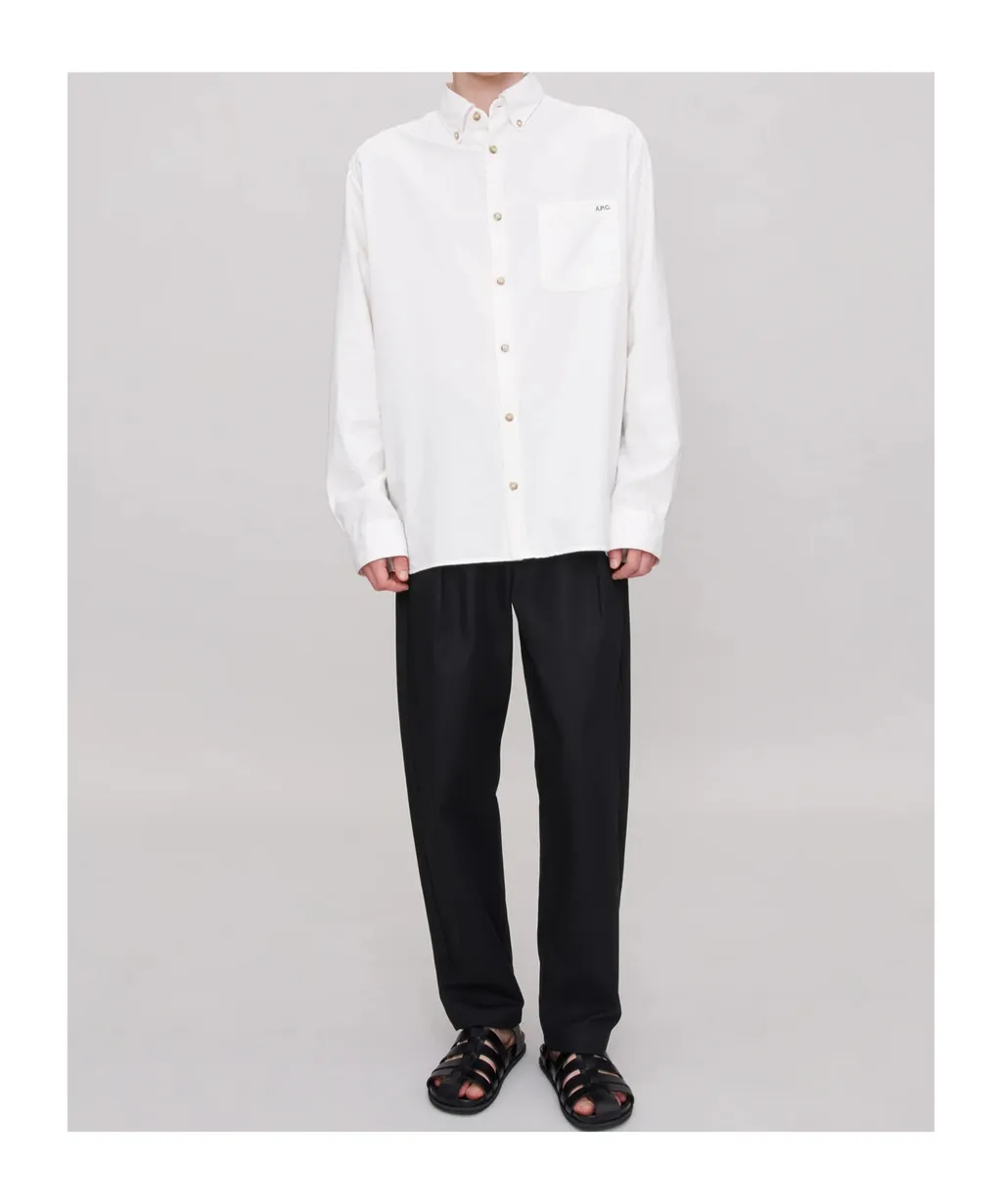 Pleated Straight Leg Pants