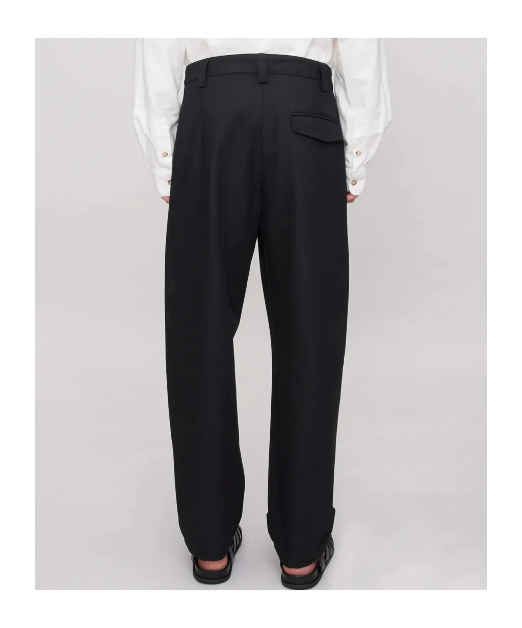 Pleated Straight Leg Pants