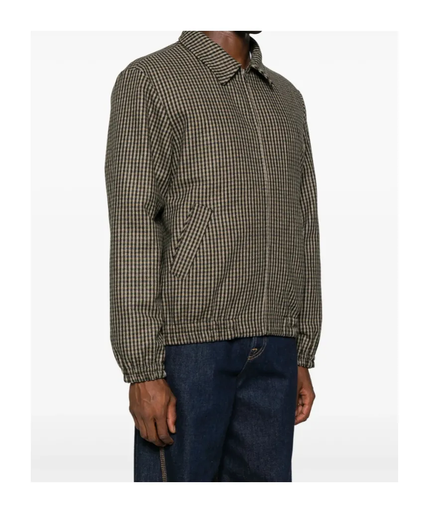 Gingham Check Zip-Up Jacket
