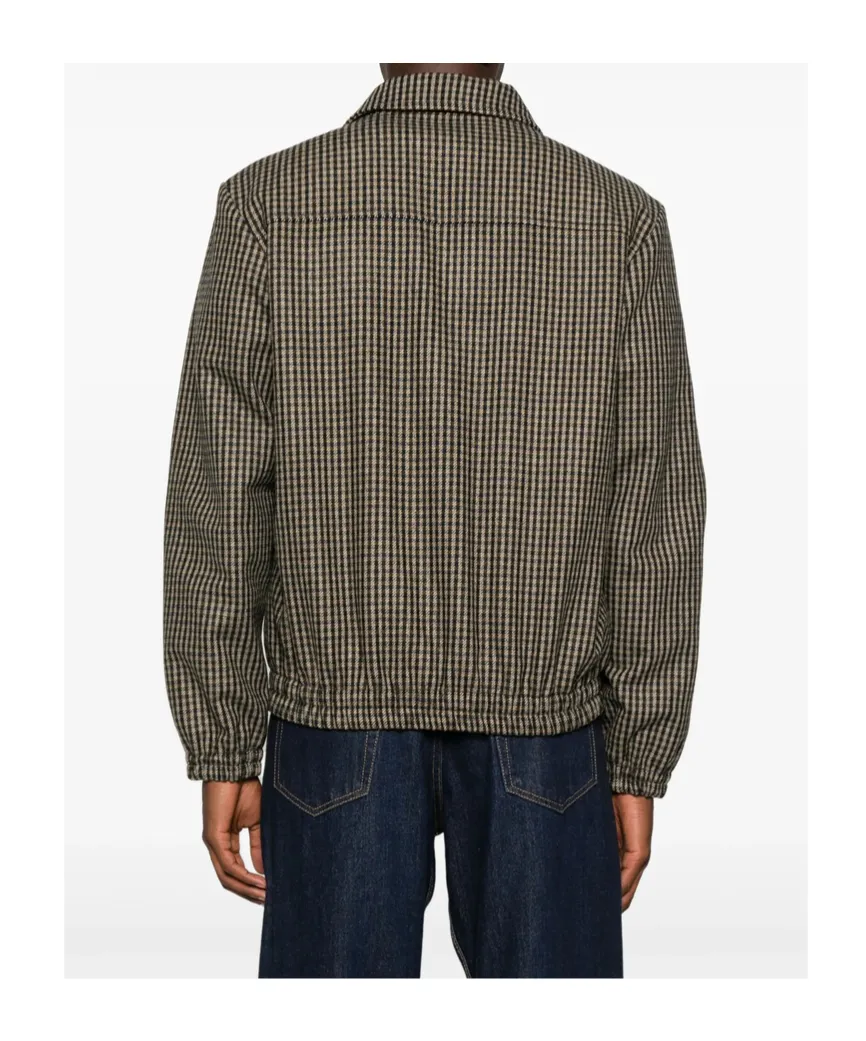 Gingham Check Zip-Up Jacket