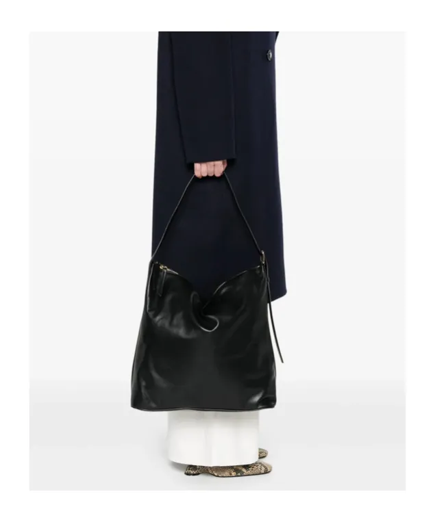 Logo Printed Zipped Tote Bag