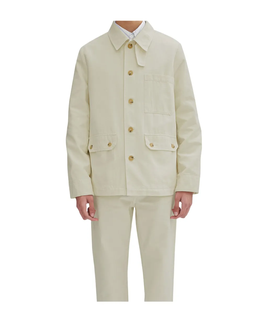 Long-Sleeved Button-Up Jacket