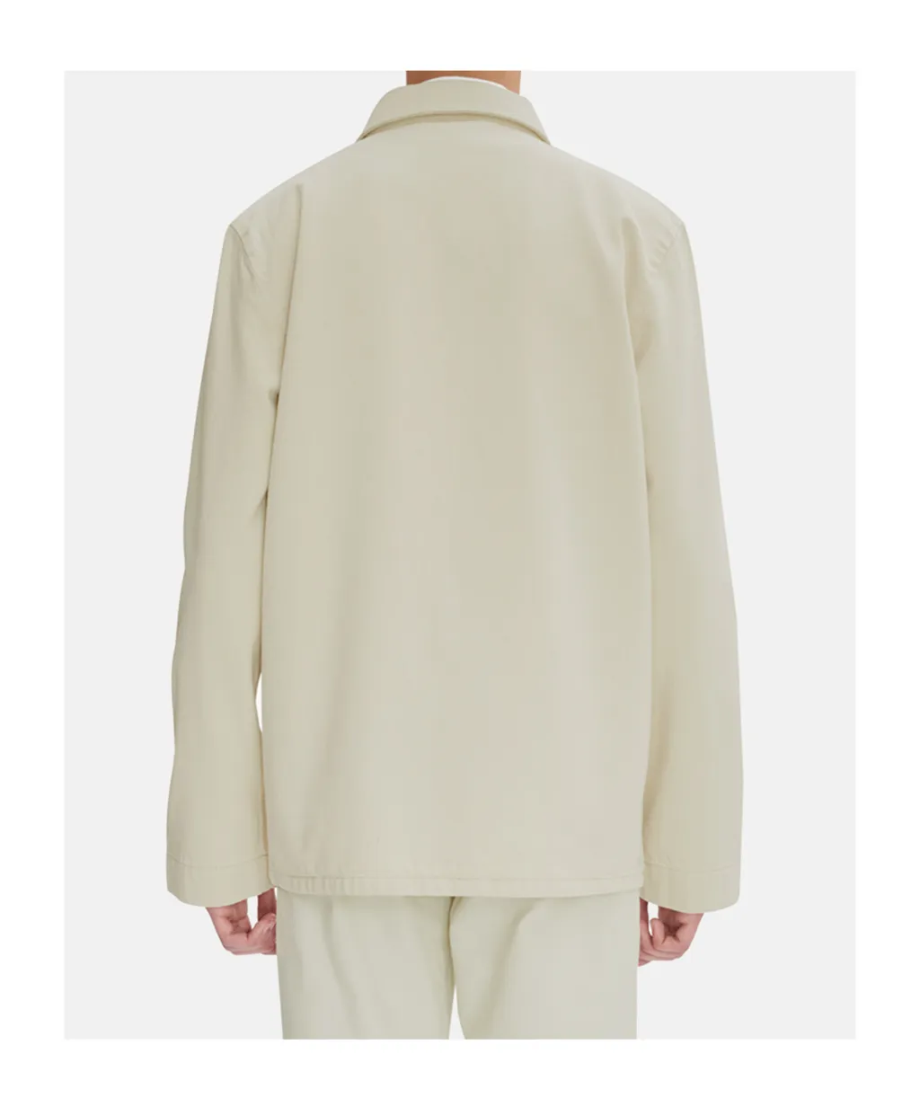 Long-Sleeved Button-Up Jacket