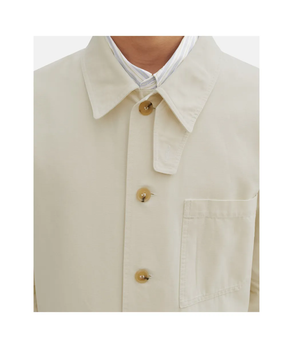 Long-Sleeved Button-Up Jacket