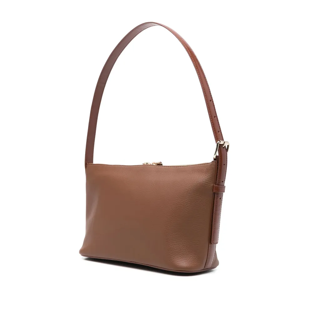 Vera Logo Embossed Shoulder Bag
