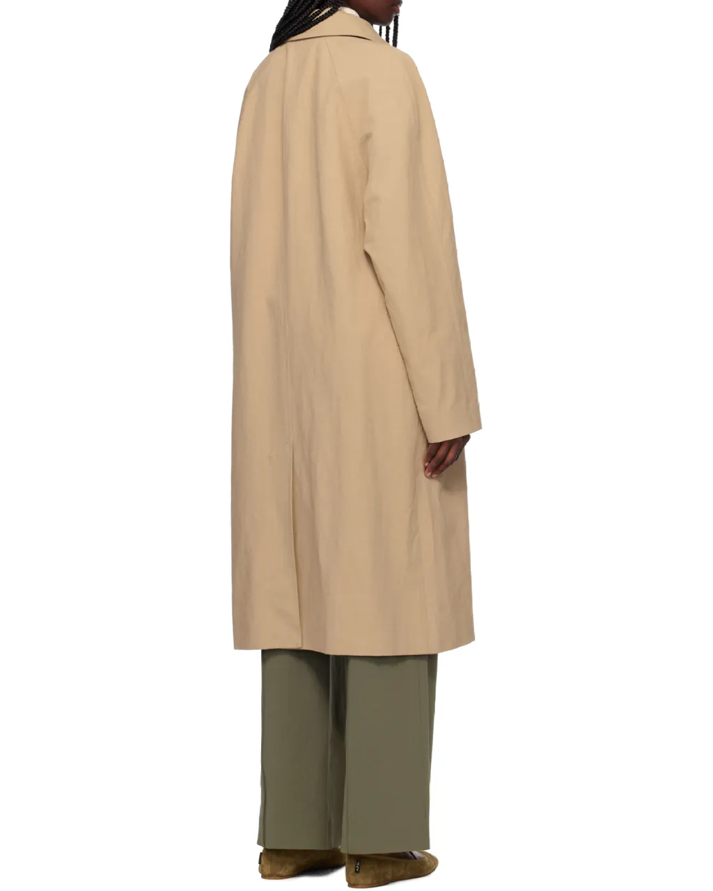 Concealed-Fastening Trench Coat