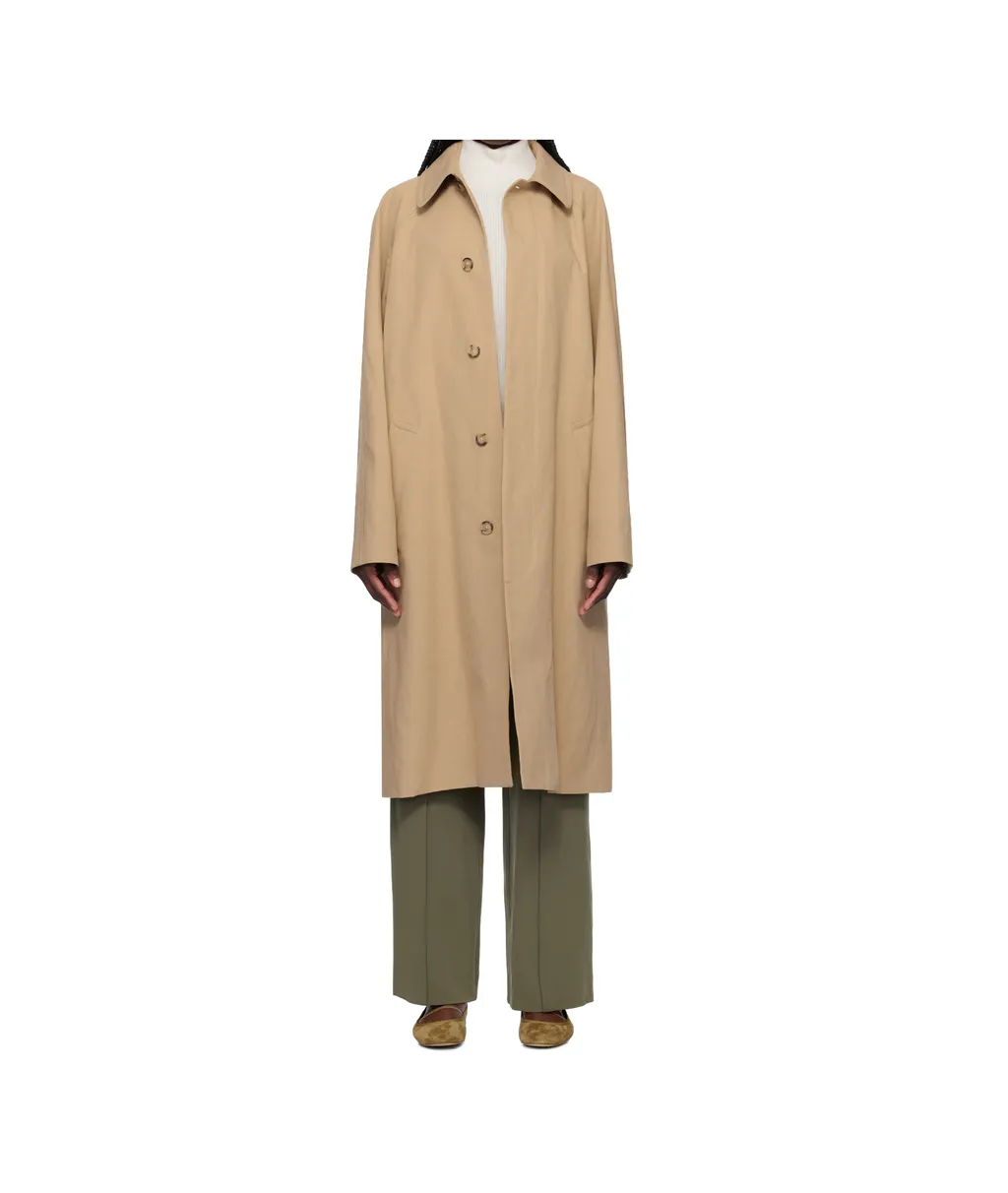 Concealed-Fastening Trench Coat