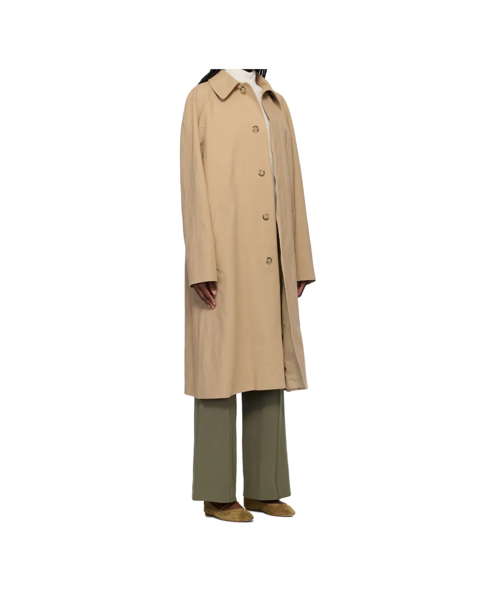 Concealed-Fastening Trench Coat