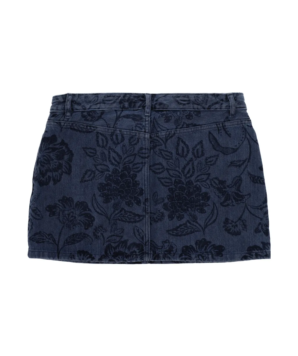 All-Over Floral Printed Mini Skirt
