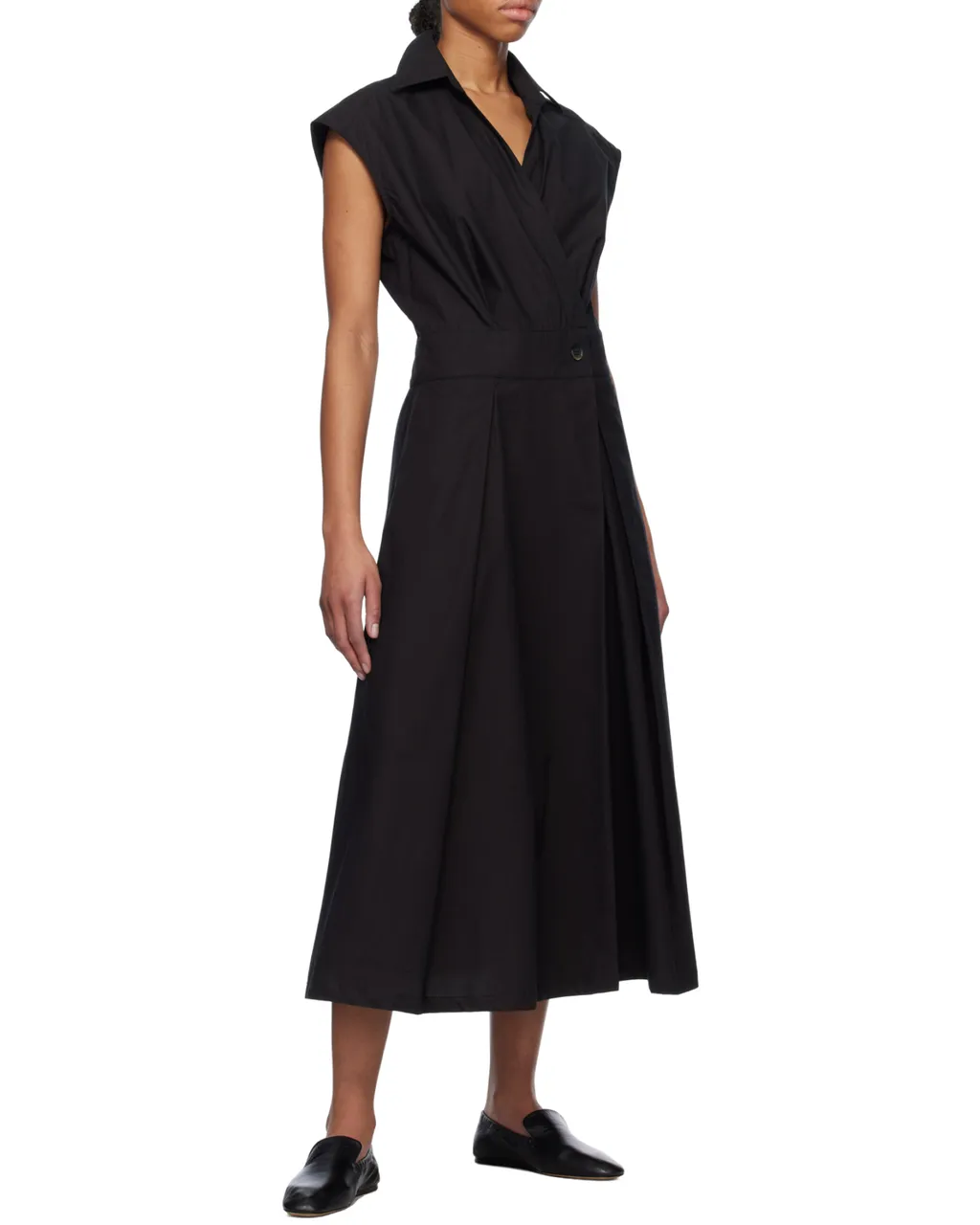 Pleated Sleeveless Dress
