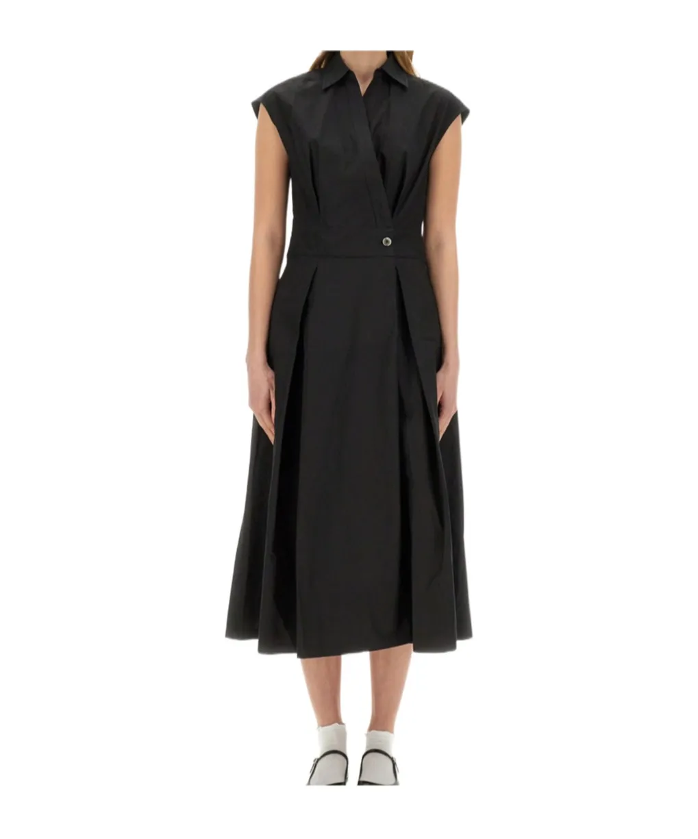 Pleated Sleeveless Dress