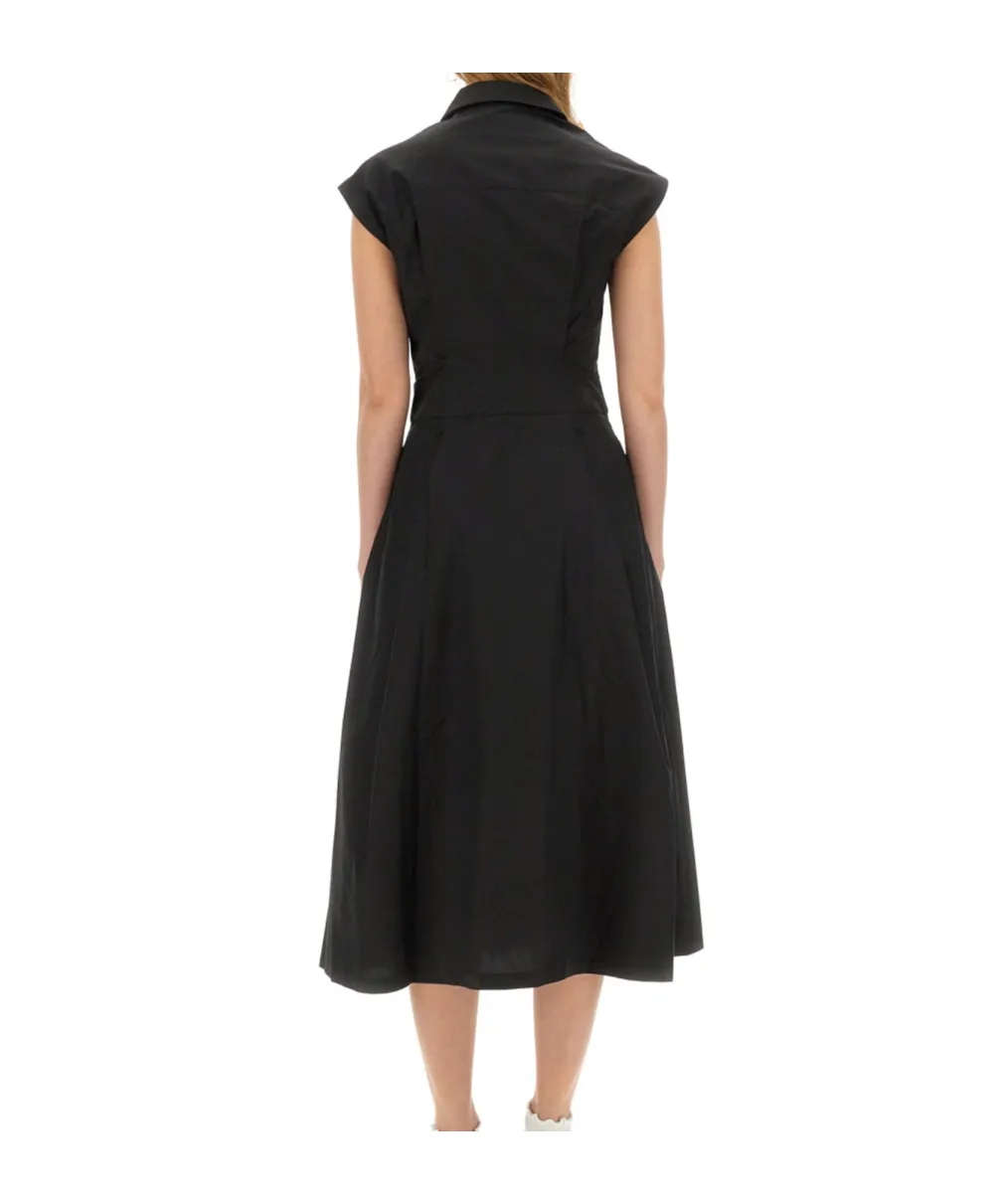 Pleated Sleeveless Dress