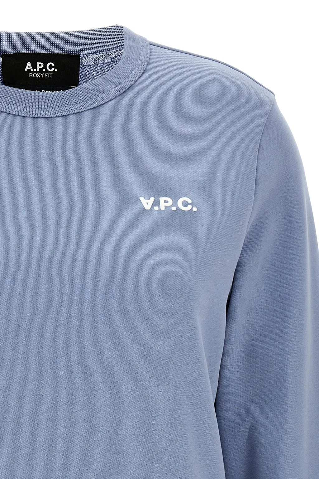 Logo Flocked Boxy Fit Sweatshirt