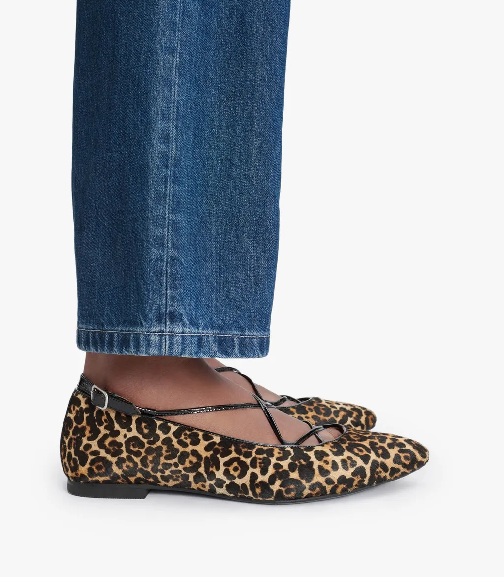 Katie Ballet Flats Leopard Print
