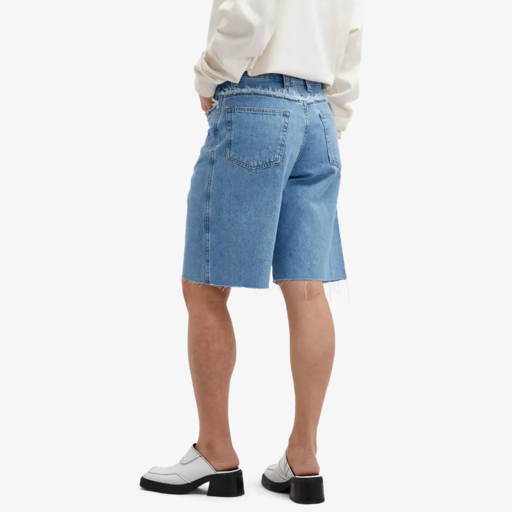 Frayed Detailing Denim Shorts