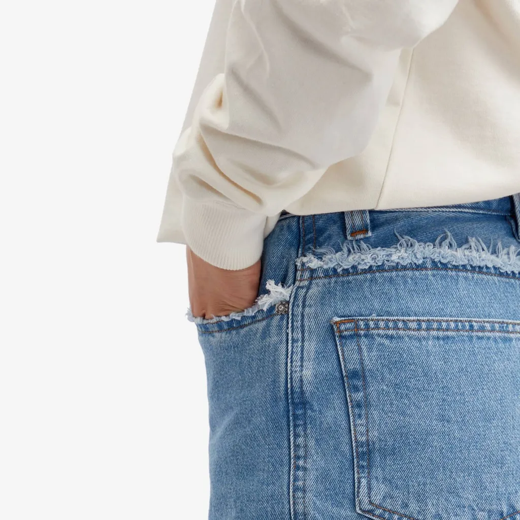 Frayed Detailing Denim Shorts