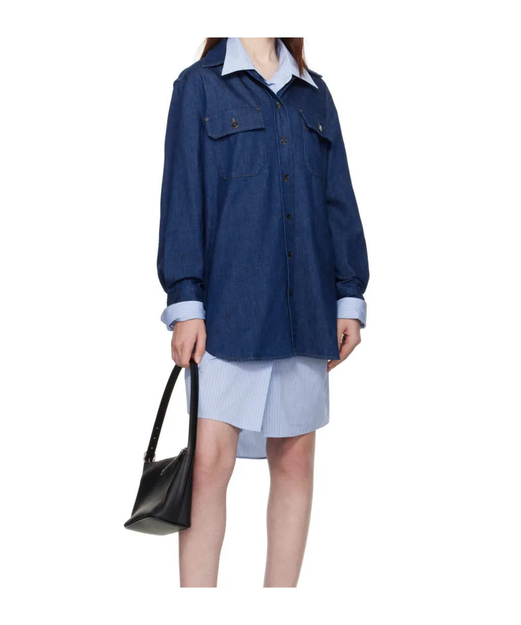 Vera Logo Embossed Shoulder Bag