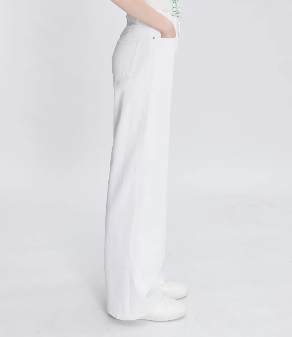 Elisabeth Button Detailed Wide Leg Jeans