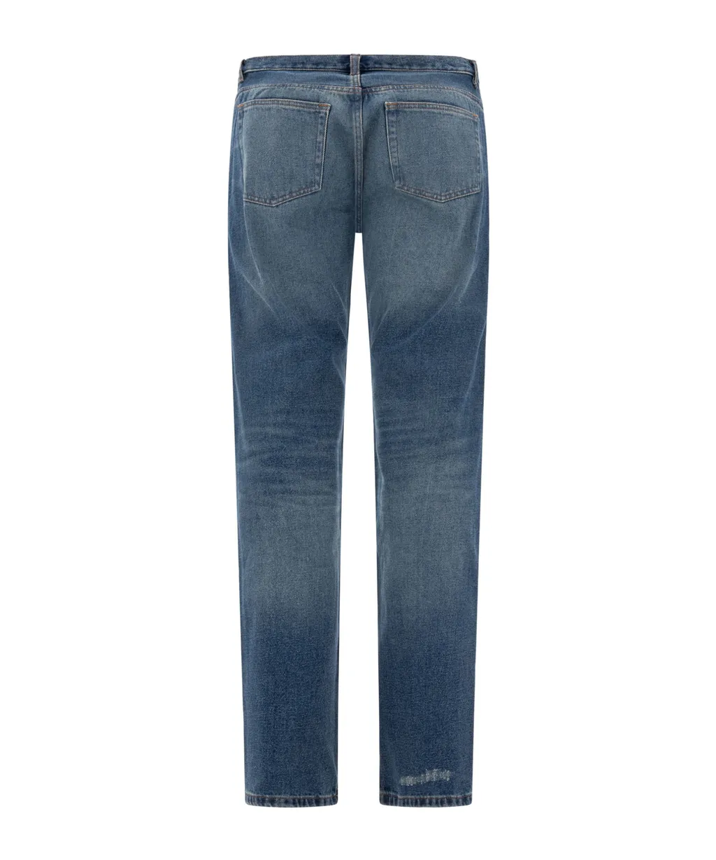 Straight Leg Distressed Jeans