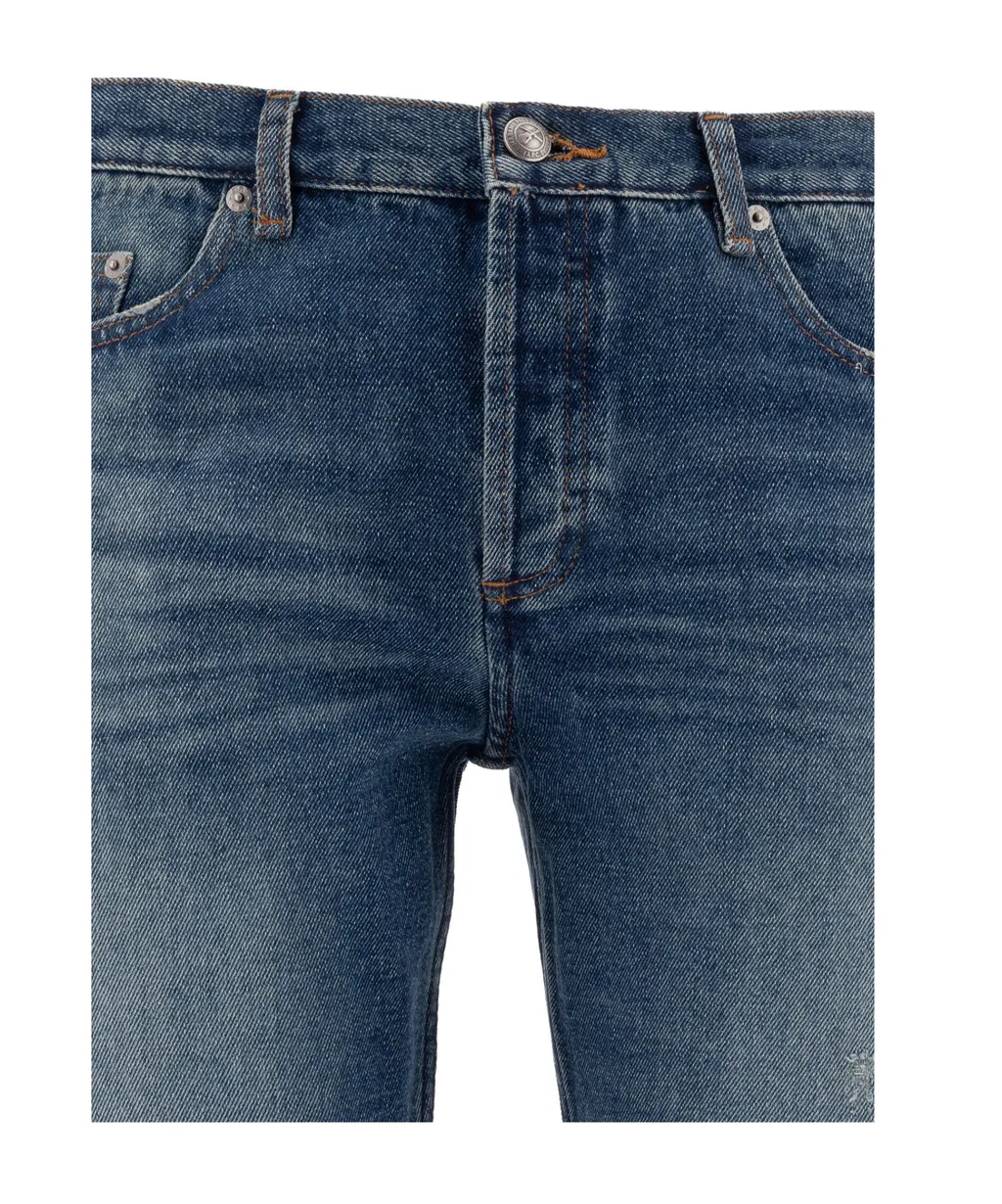 Straight Leg Distressed Jeans
