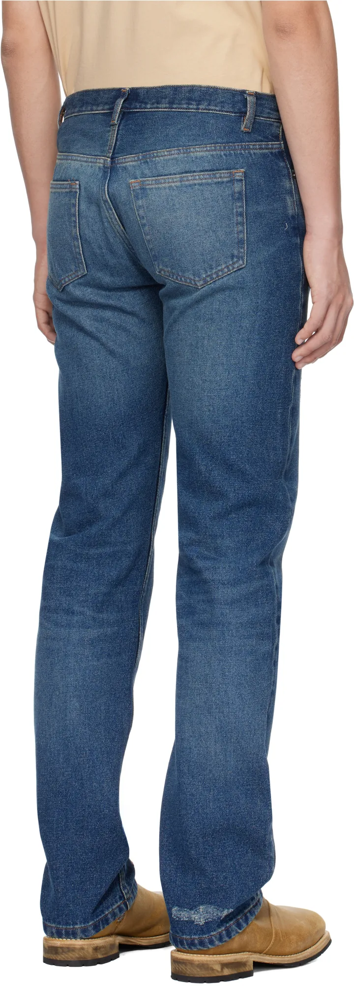 Straight Leg Distressed Jeans