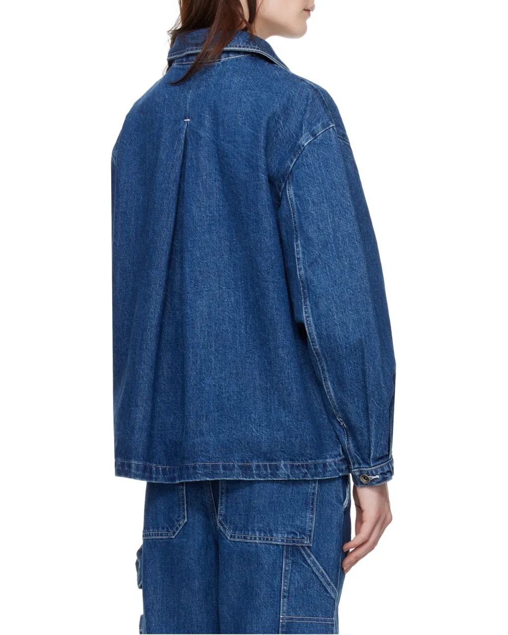 Buttoned Long-Sleeved Denim Jacket