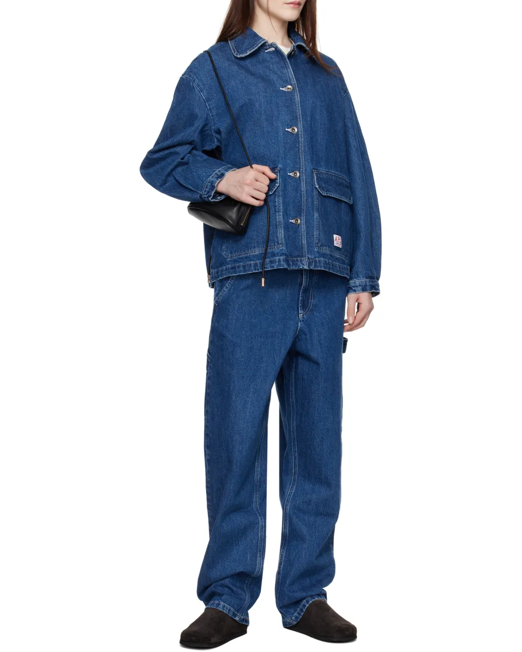 Buttoned Long-Sleeved Denim Jacket
