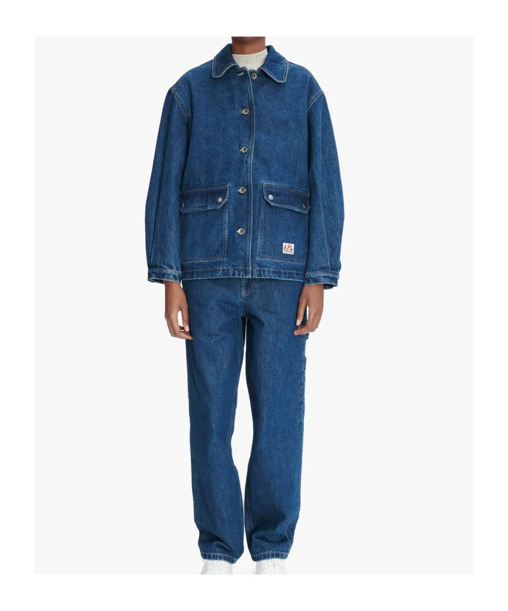 Buttoned Long-Sleeved Denim Jacket