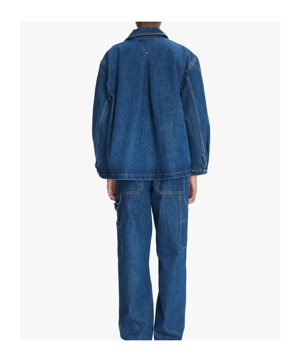 Buttoned Long-Sleeved Denim Jacket
