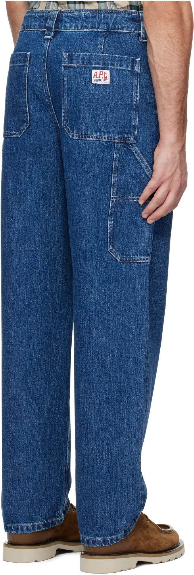 Logo Patch Straight Leg Jeans