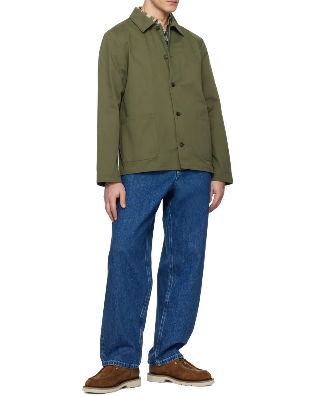Logo Patch Straight Leg Jeans