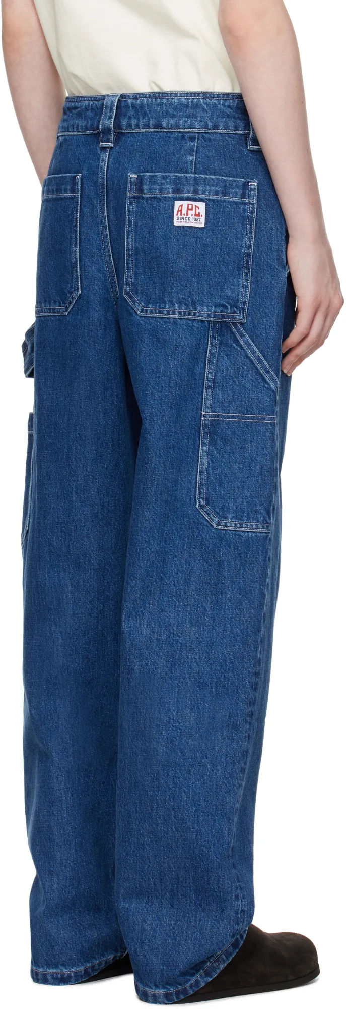 Logo Patch Straight Leg Jeans