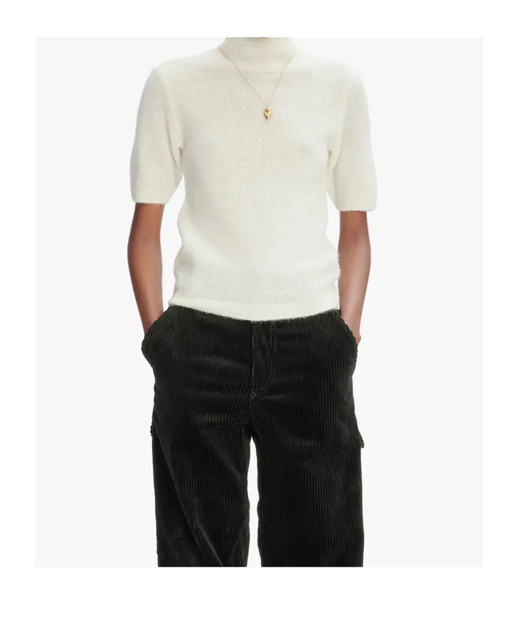 High-Neck Short-Sleeved Jumper