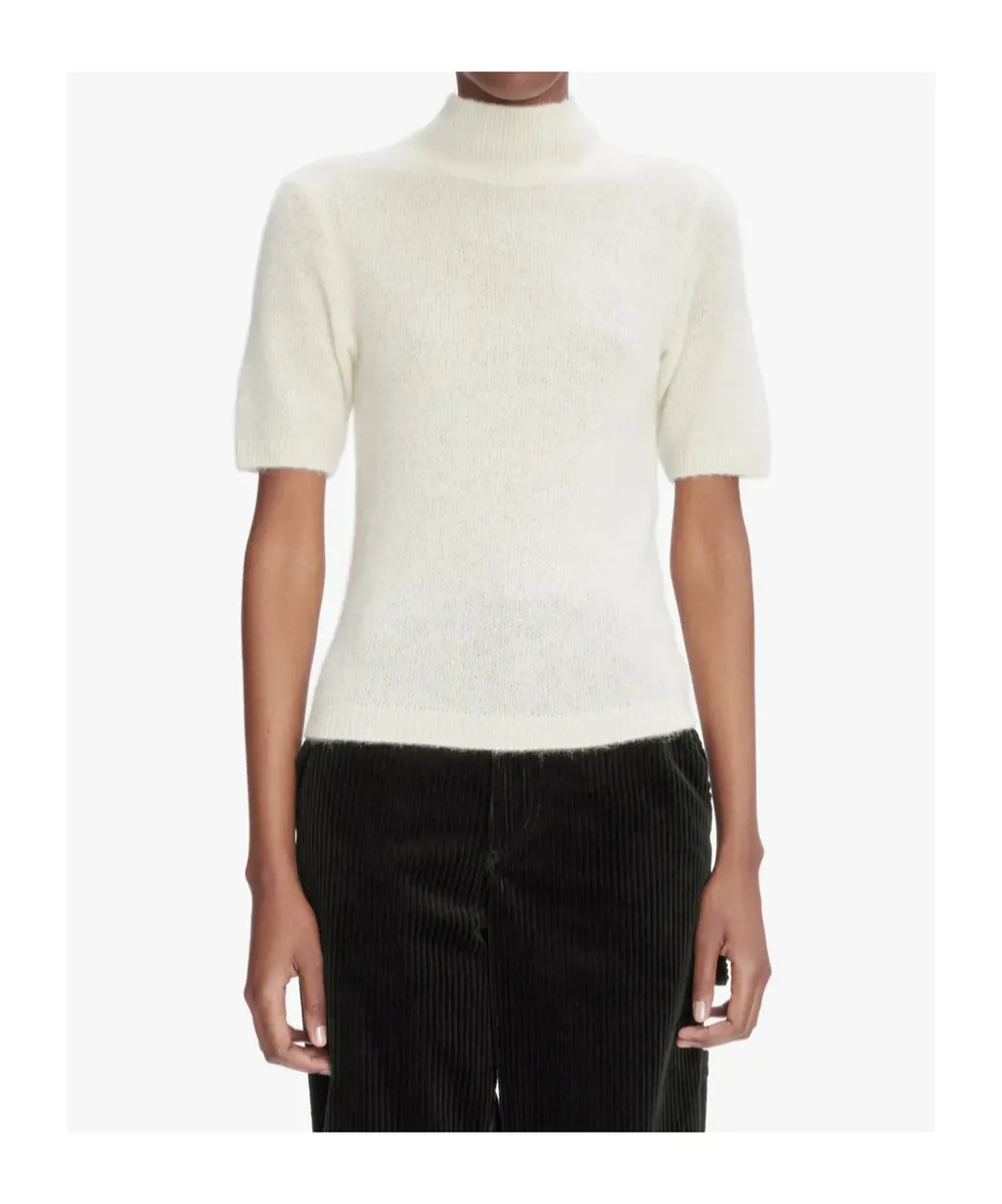 High-Neck Short-Sleeved Jumper