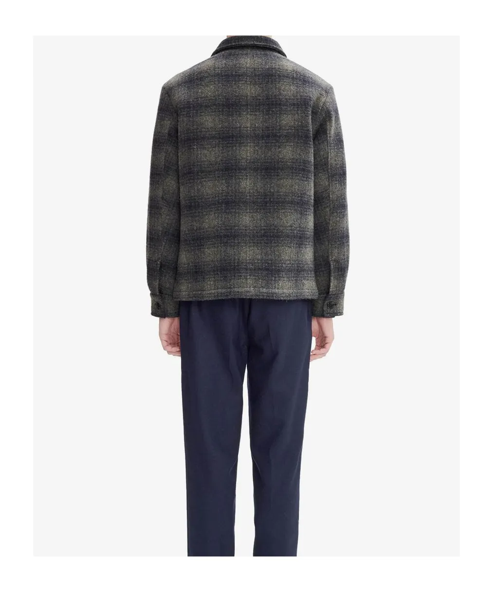 Checked Logo Patch Jacket