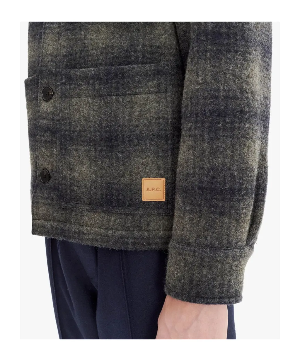Checked Logo Patch Jacket