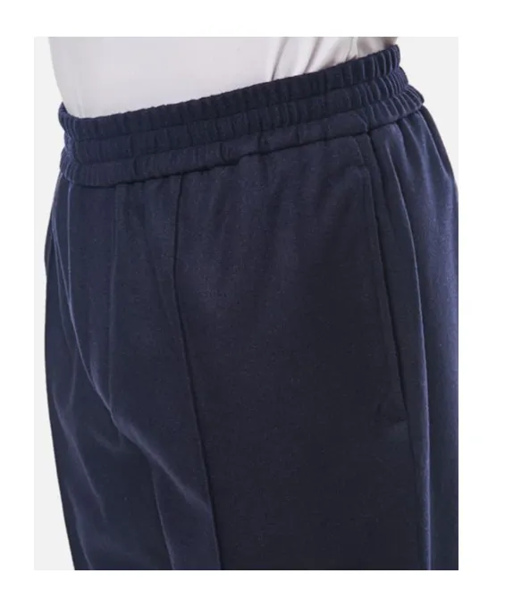 Elastic Waist Tapered Leg Trousers