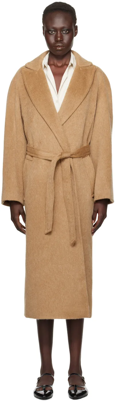 Straight Hem Belted Coat