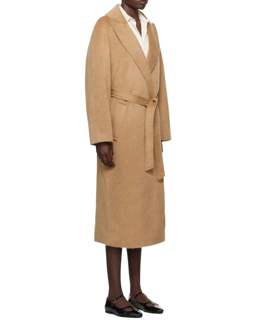 Straight Hem Belted Coat