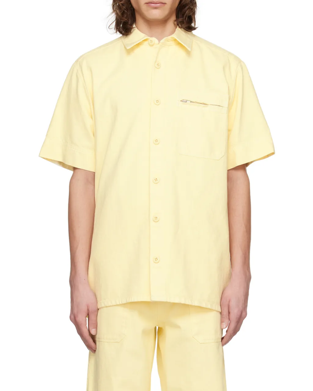 Short-Sleeved Denim Shirt