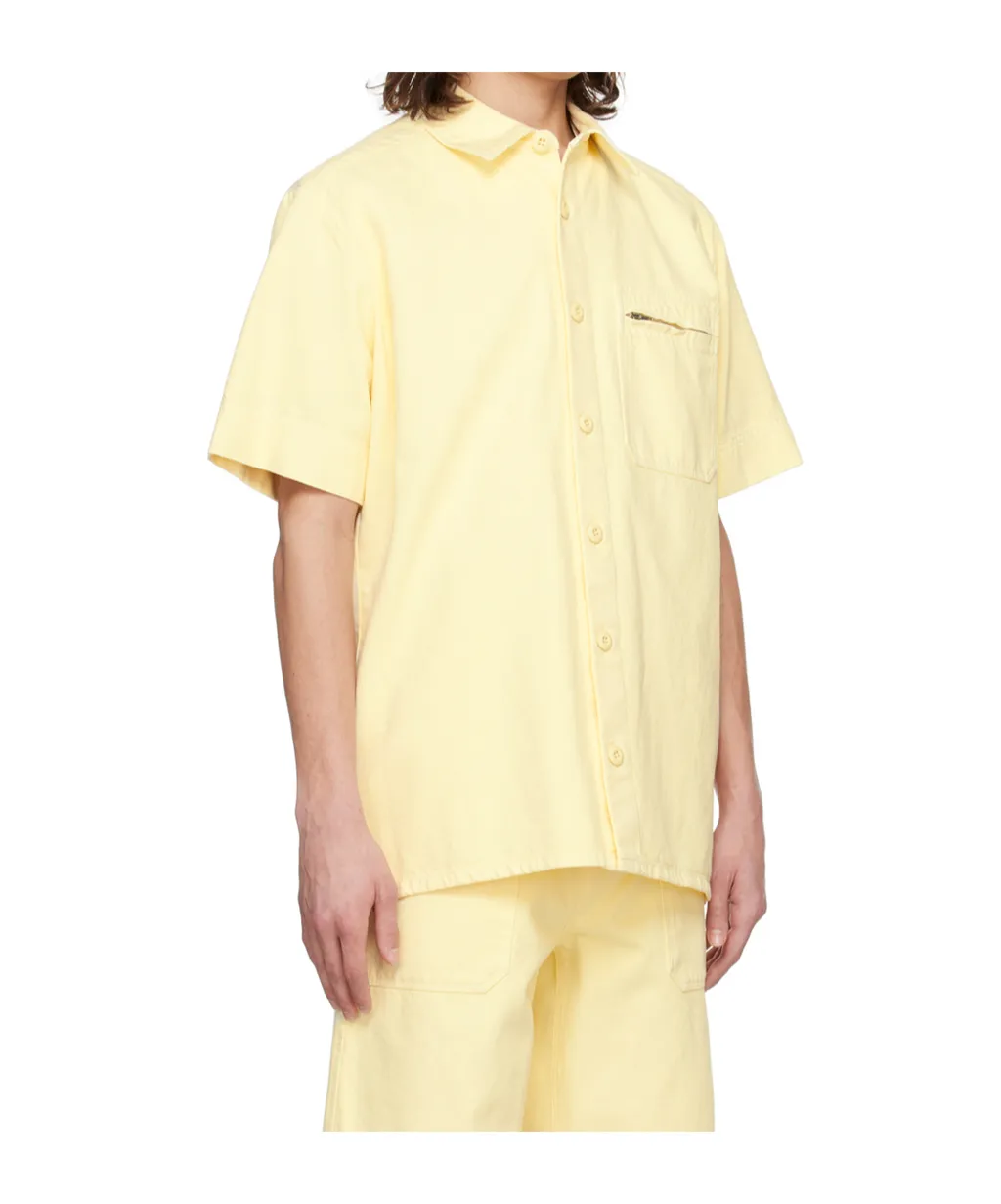 Short-Sleeved Denim Shirt
