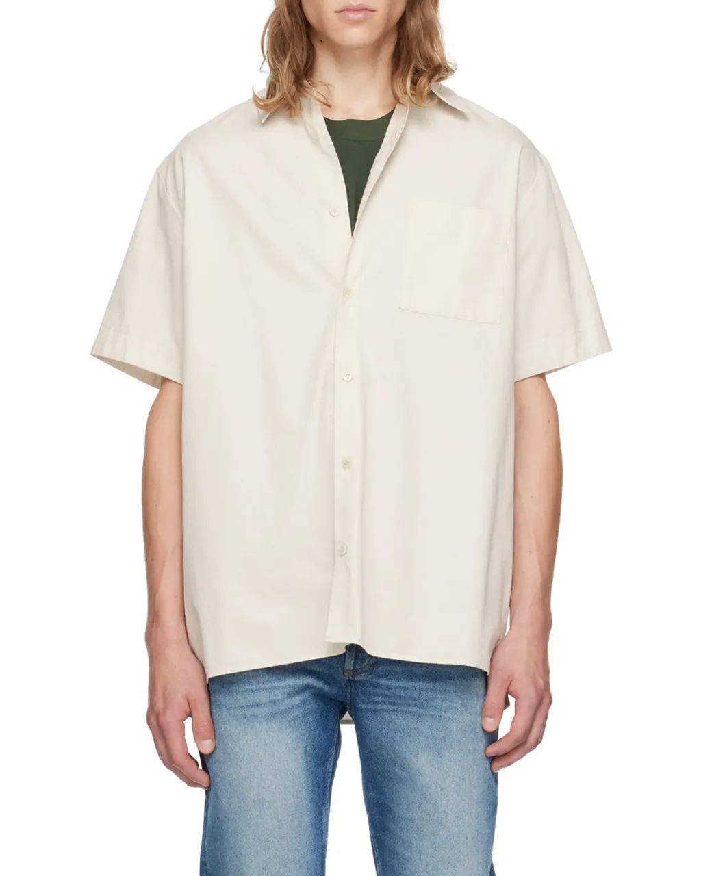 Chest Pocket Short-Sleeved Shirt