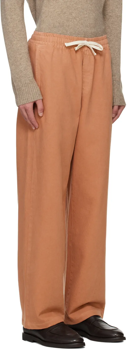 Drawstring Waist-Edge Casual Pants