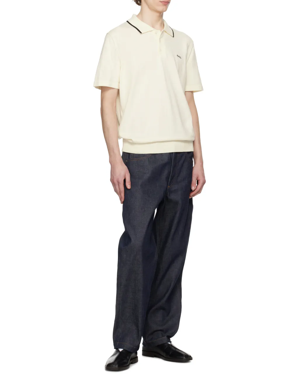 Knitted Short-Sleeved Polo Shirt