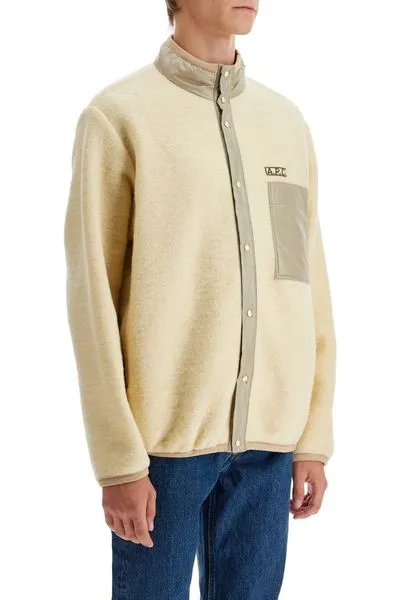 Logo Patch High Neck Overshirt