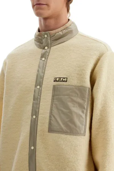 Logo Patch High Neck Overshirt