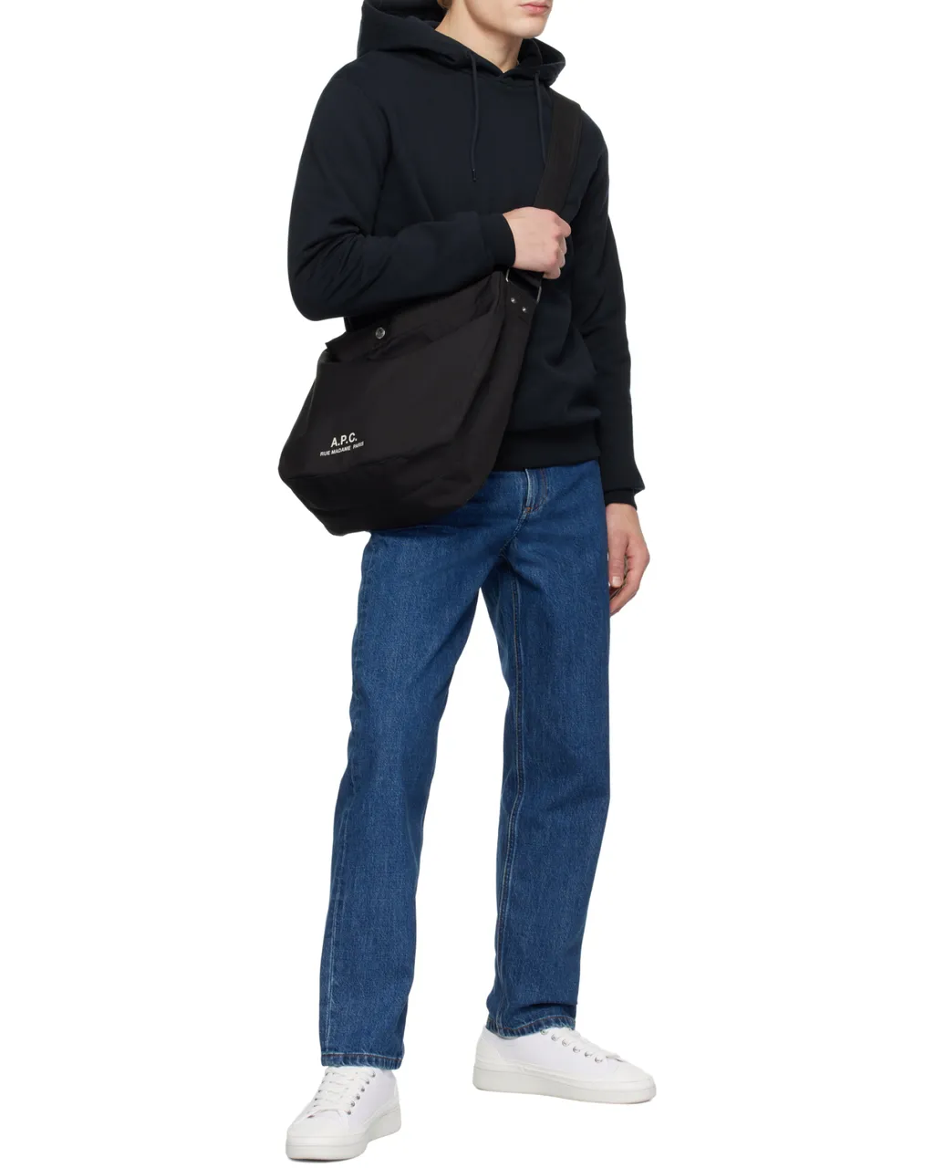 Logo Embroidered Drawstring Hoodie